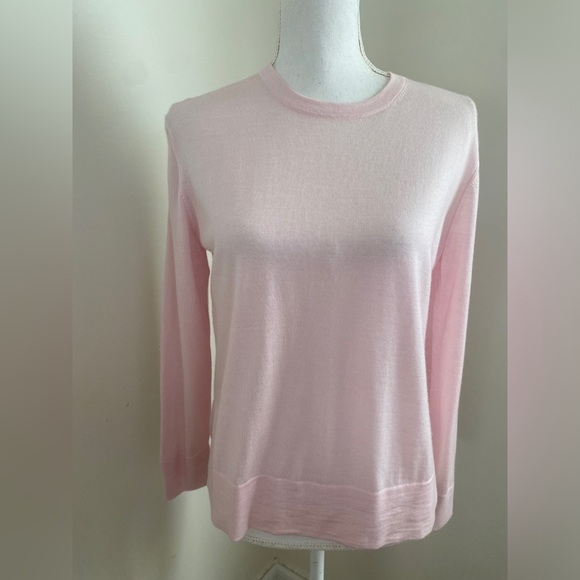 Eric Bompard 100% Cashmere Light Pink Long Sleeve Sweater Size M NWOT - Picture 1 of 9